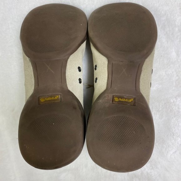 Rebels Suede Lace Up Tan Black Sneakers, size 6 - Picture 5 of 6